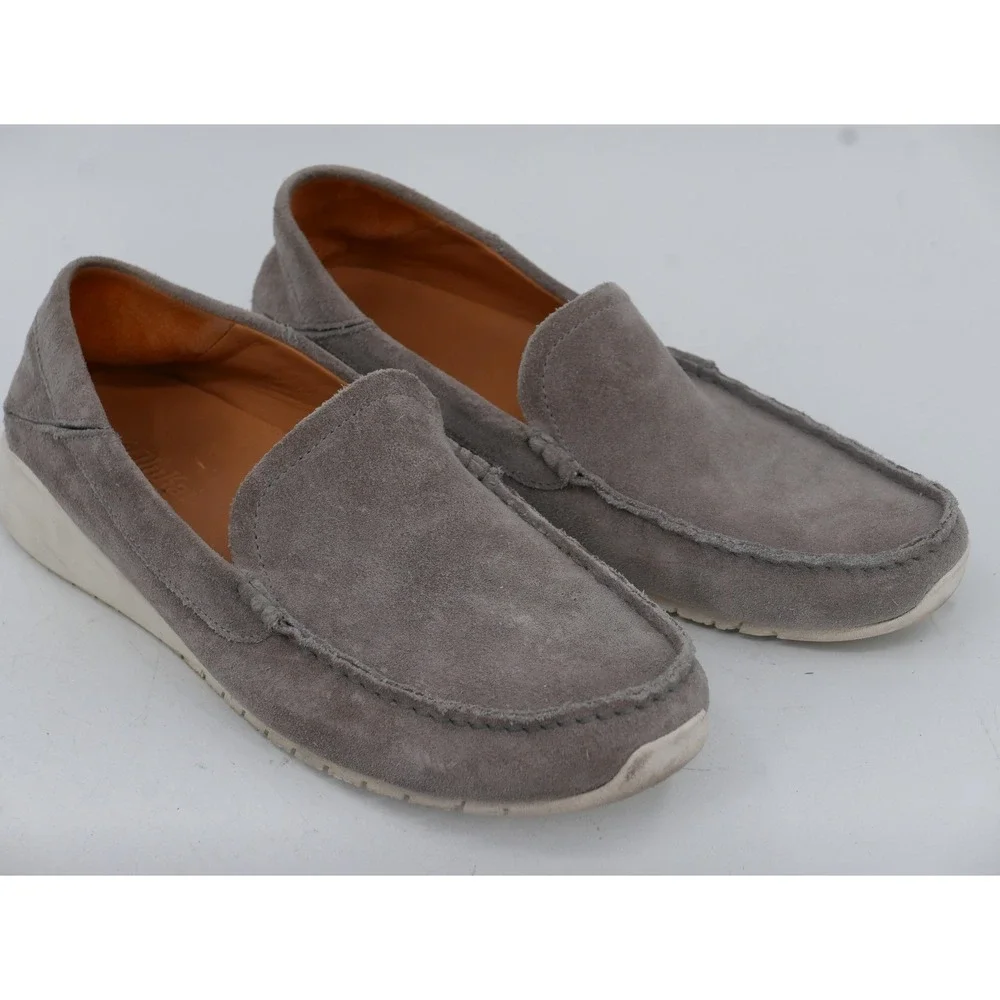 OluKai Ka'a Loafer Shoes Gray Suede Slip On Casual Men's Size 10.5 EU 43.5